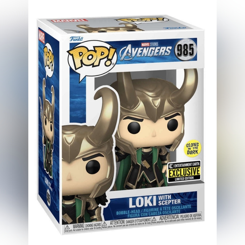 Funko Avengers Loki Entertainment Earth Glow Exclusive Figure with Scepter
